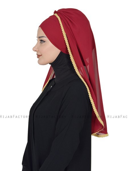 Louise - Bordeaux Praktisch Hijab - Ayse Turban
