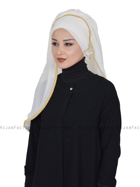 Louise - Creme Praktisch Hijab - Ayse Turban