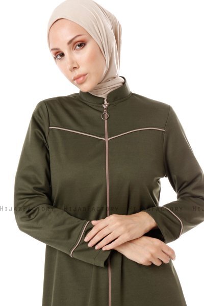 Lylah - Khaki Abaya - Miss Cazibe