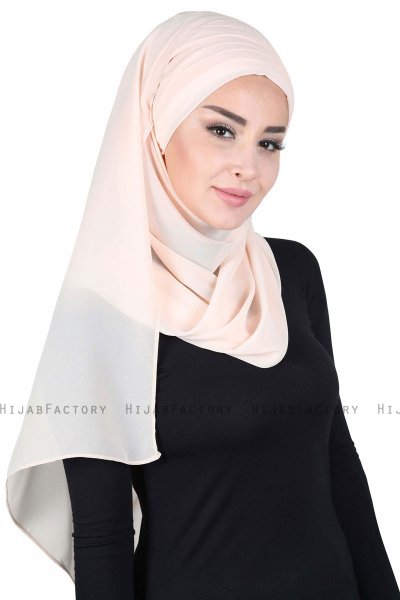 Malin - Beige Praktisch Chiffon Hijab