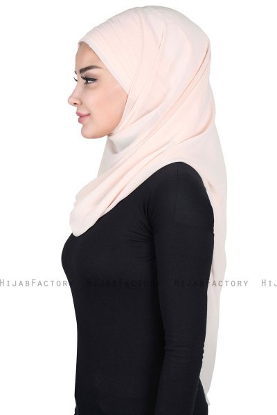 Malin - Beige Praktisch Chiffon Hijab