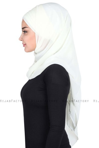 Malin - Creme Praktisch Chiffon Hijab