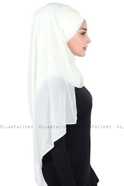 Malin - Creme Praktisch Chiffon Hijab