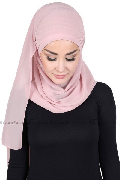 Malin - Altrosa Praktisch Chiffon Hijab