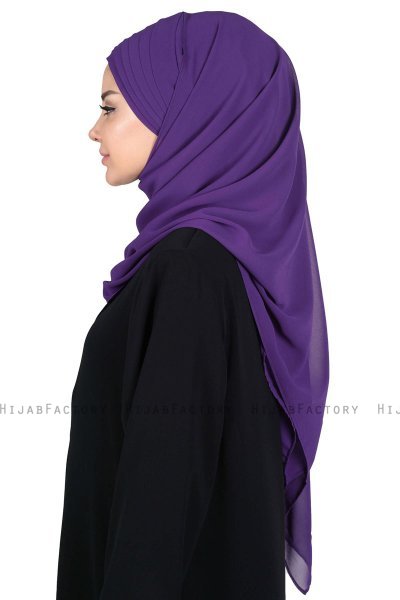 Malin - Lila Praktisch Chiffon Hijab