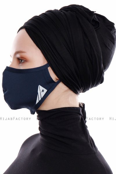 Asli - Navy Blau Sport Gesichtsmaske / Gesichtsbedeckung