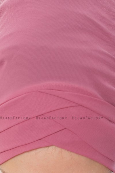Mehtap - Dunkelrosa Praktisch Fertig Chiffon Hijab
