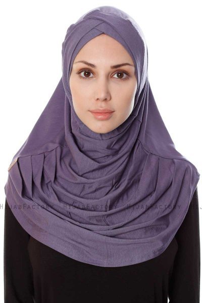 Mia - Lila One-Piece Al Amira Hijab - Ecardin