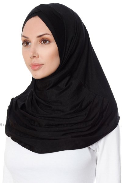 Mia - Schwarz One-Piece Al Amira Hijab - Ecardin