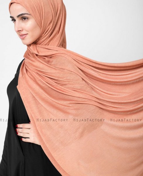 Muted Clay Mörkrosa Viskos Jersey Hijab 5VA23c