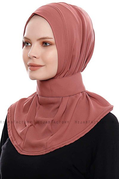 Narin - Clay Praktisch Fertig Crepe Hijab