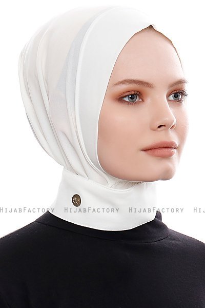 Narin - Creme Praktisch Fertig Crepe Hijab
