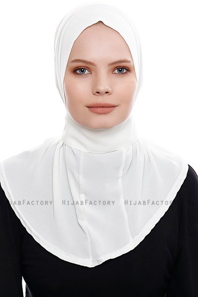 Narin - Creme Praktisch Fertig Crepe Hijab