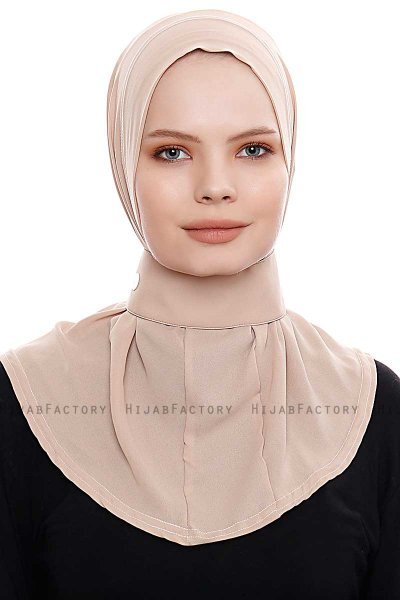 Narin - Leichtes Karamell Praktisch Fertig Crepe Hijab