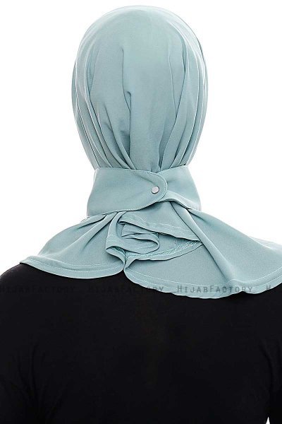 Narin - Minzgrün Praktisch Fertig Crepe Hijab