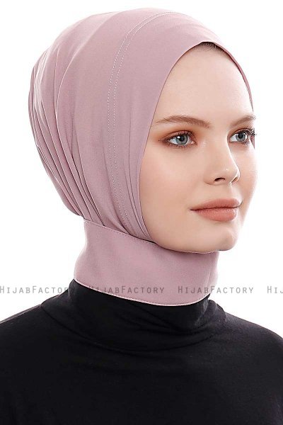Narin - Dunkelrosa Praktisch Fertig Crepe Hijab