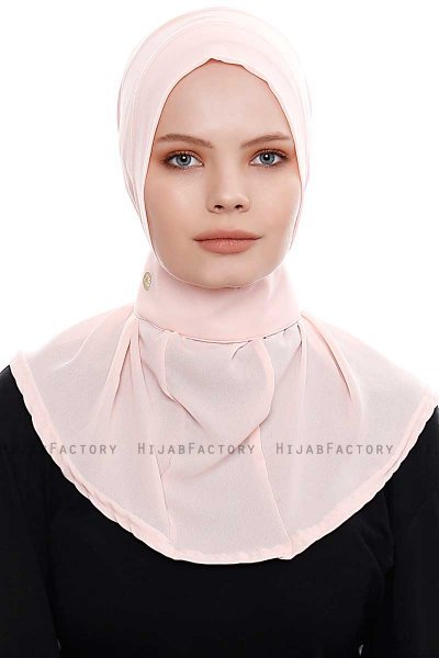Narin - Rosa Praktisch Fertig Crepe Hijab