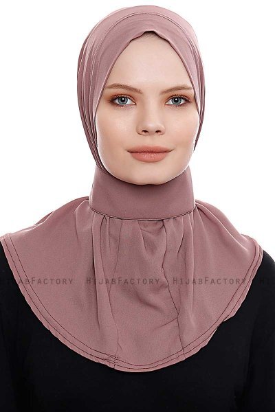 Narin - Rose Pink Praktisch Fertig Crepe Hijab