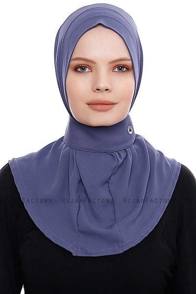 Narin - Royal Blue Praktisch Fertig Crepe Hijab