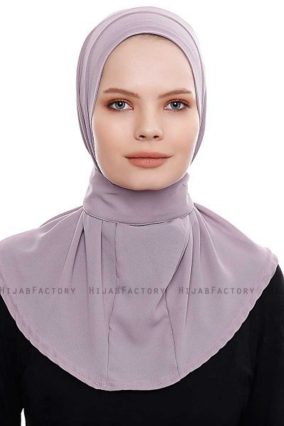 Narin - Steingrau Praktisch Fertig Crepe Hijab
