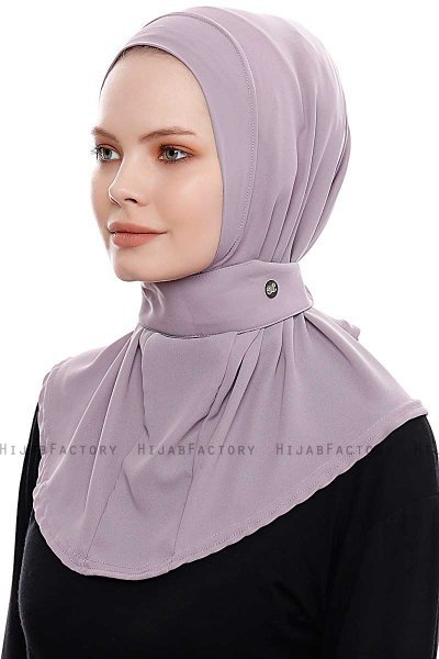 Narin - Steingrau Praktisch Fertig Crepe Hijab