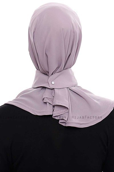 Narin - Steingrau Praktisch Fertig Crepe Hijab