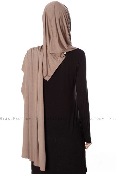Naz - Dunkeltaupe & Helltaupe Praktisch Fertig Hijab - Ecardin