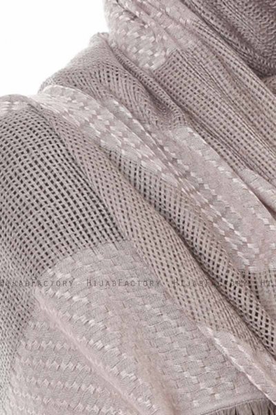 Necla - Grau Zweifarbig Hijab - Özsoy
