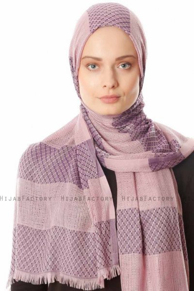 Necla - Dunkelrosa Zweifarbig Hijab - Özsoy