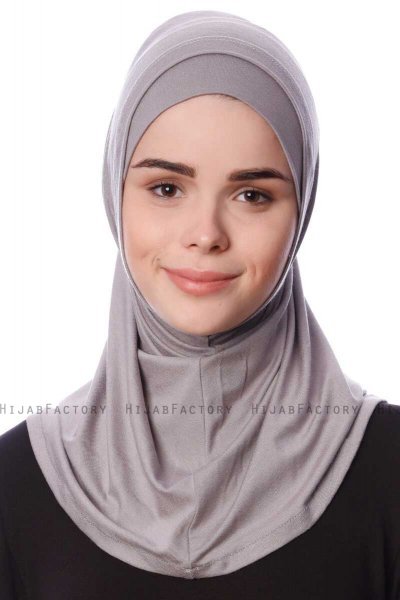 Nehir - Hellgrau 2-Piece Al Amira Hijab