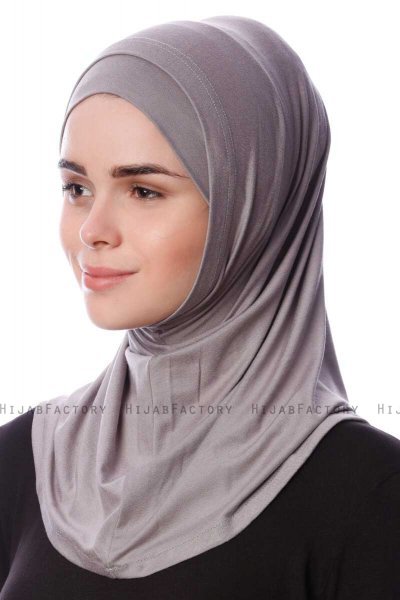 Nehir - Hellgrau 2-Piece Al Amira Hijab