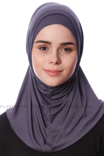 Nehir - Dunkelgrau 2-Piece Al Amira Hijab