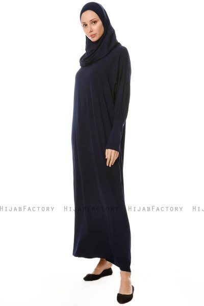 Nisa - Navy Blau Gebetskleid - Miss Halima