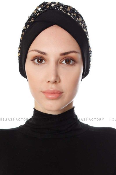 Nurten - Schwarz & Gold Turban