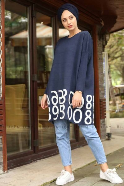 Nylah - Navy Blau Tunika - Lysa Studio