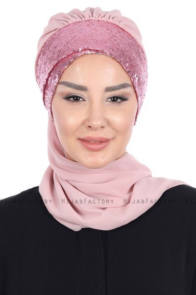 Olga - Altrosa & Altrosa Praktisch Hijab