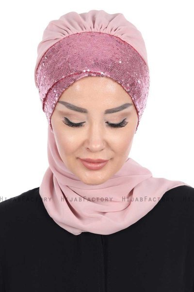 Olga - Altrosa & Altrosa Praktisch Hijab