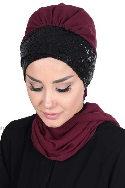 Olga - Pflaume & Schwarz Praktisch Hijab
