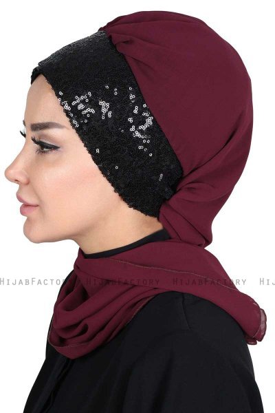 Olga - Pflaume & Schwarz Praktisch Hijab