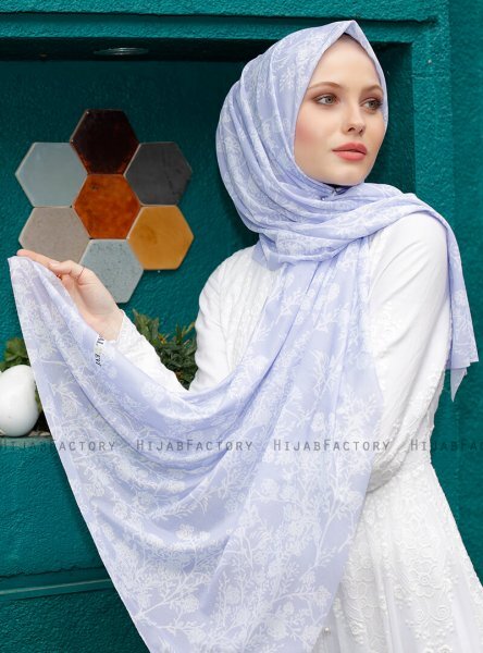 Pariza - Grau Gemustertes Hijab