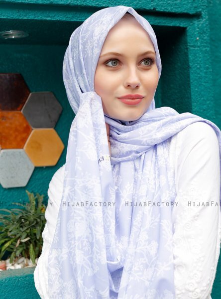 Pariza - Grau Gemustertes Hijab