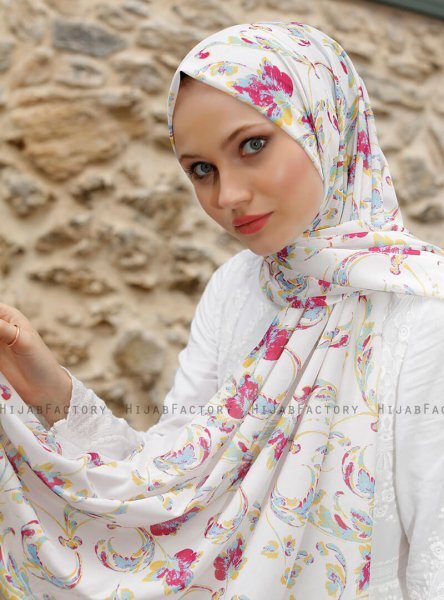 Pariza - Gelb Gemustertes Hijab