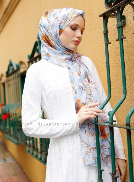 Pariza - Senf Gemustertes Hijab