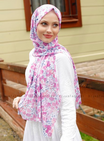 Pariza - Dunkelrosa Gemustertes Hijab