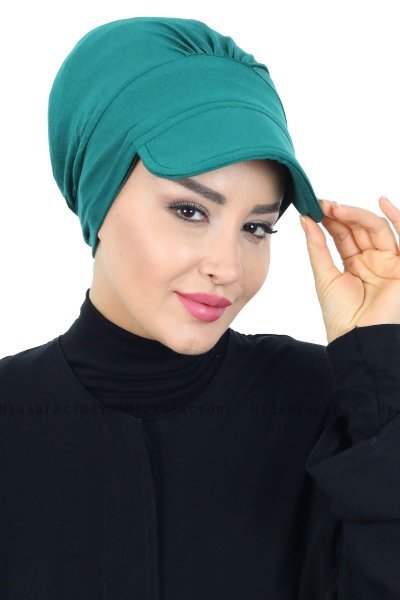 Sandra - Dunkelgrün Baumwolle Turban - Ayse Turban