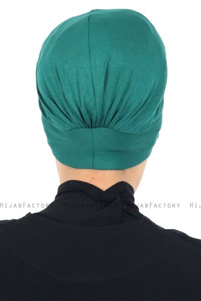 Sandra - Dunkelgrün Baumwolle Turban - Ayse Turban