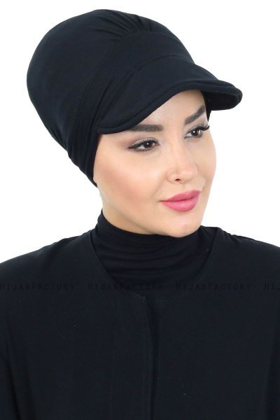 Sandra - Schwarz Baumwolle Turban - Ayse Turban