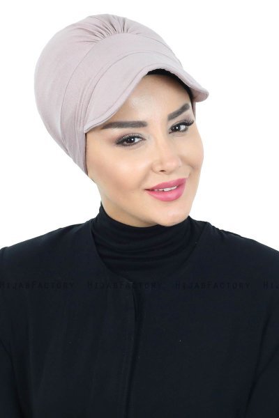 Sandra - Taupe Baumwolle Turban - Ayse Turban