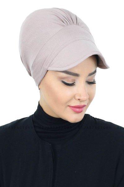 Sandra - Taupe Baumwolle Turban - Ayse Turban