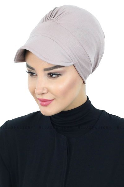 Sandra - Taupe Baumwolle Turban - Ayse Turban